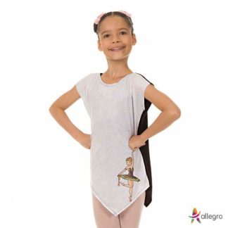 Camiseta ballet ponta lateral esmeralda