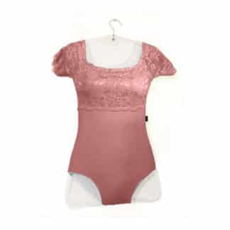 collant ballet renda rose