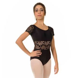 collant ballet renda manga e abdomen