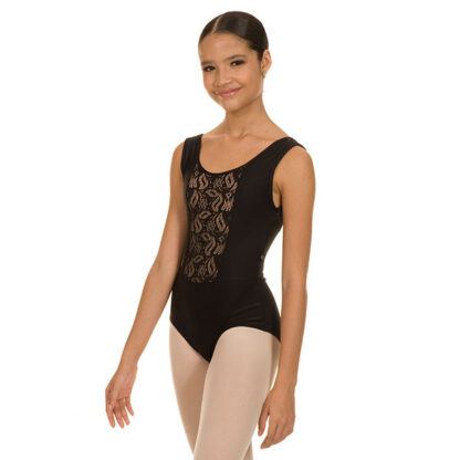 Collant Ballet Manga Curta Renda Detalhe Costas - Image 4