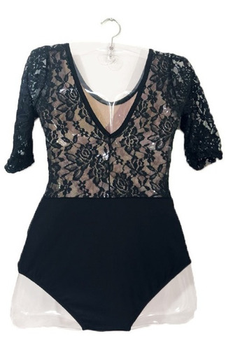 Collant Ballet Detalhes Em Renda
