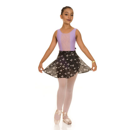 Collant Ballet Manga Curta Renda Detalhe Costas - Image 7