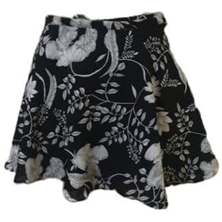 Saia Ballet Musseline Estampa Flor De Gelo